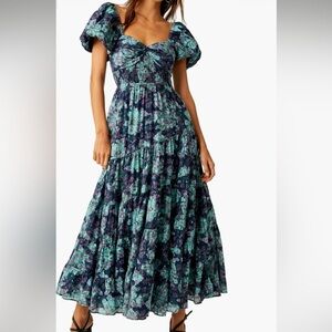 Free People Sundrenched Floral Tiered Maxi Sundress